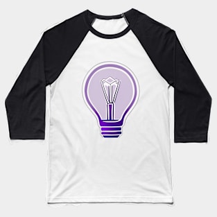 Light Bulb Purple Shadow Silhouette Anime Style Collection No. 426 Baseball T-Shirt